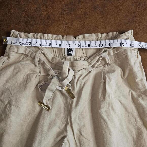 Elegant Beige Linen Trousers - Size S - Picture 1 of 6